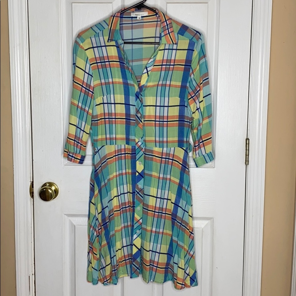 Pastel shirt dress